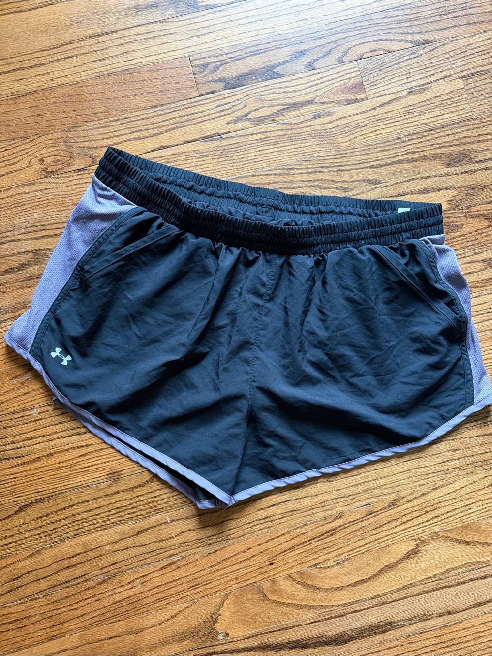 Under Armour Black with lavender Trim Women's Athletic Shorts